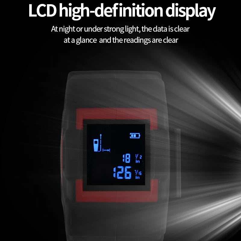 Mètre ruban laser UNI-T 2 en 1 50 m 60 m, télémètre à roulette, règle électronique avec écran LCD, outil de mesure 