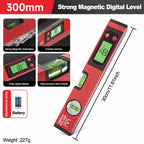 30/40/50cm Electronic Digital Display Level Ruler Magnetic Angle Meter Aluminum Alloy Level Protractor Inclinometer 90 Degree