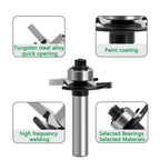 LAVIE  8mm Shank T-Sloting Biscuit Joint Slot Cutter Jointing Slotting Router Bit 2mm Height Milling Cutter Woodworking