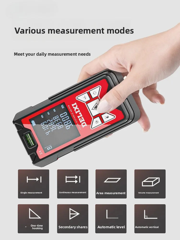 Télémètre laser infrarouge haute précision, portable, rechargeable, instrument de mesure, règle électronique, installation 