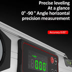 Digital Protractor Angle Finder Inclinometer Magnets Level Angle Slope 0-90 °Electronic Level Ruler  20-50MM with LED Display
