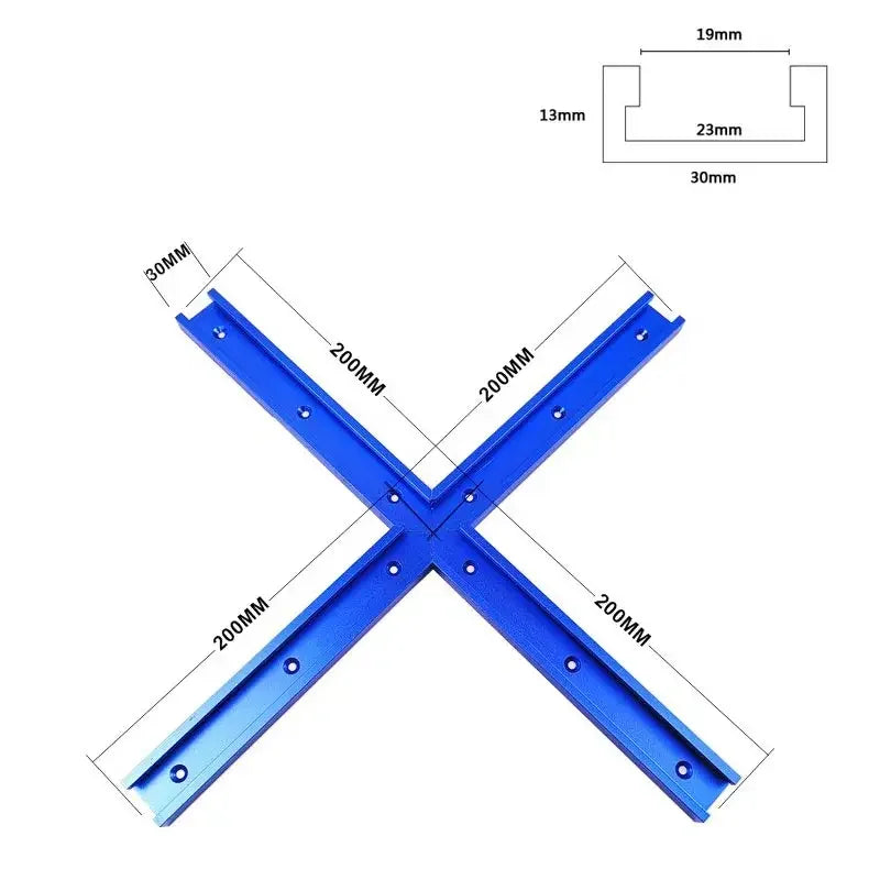 T-Track Cross Connector T-Slot Connection Universal Woodworking 30 Type Cross Slide Slot Woodwork Table Saw Miter Track Chute