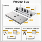 【Shipped from within the USA】WNew 3 In 1 Dowel Jig Woodworking Hole Puncher Drill Guide Positioning 7/8/10MM M14 M18 Hole Opener Drilling Guide Tool