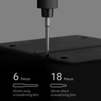 Electric Precision Screwdriver Kit 2 Gear Torque Control 400 Screw 1 Type-C Rechargeable Magnetic Aluminum Case MI