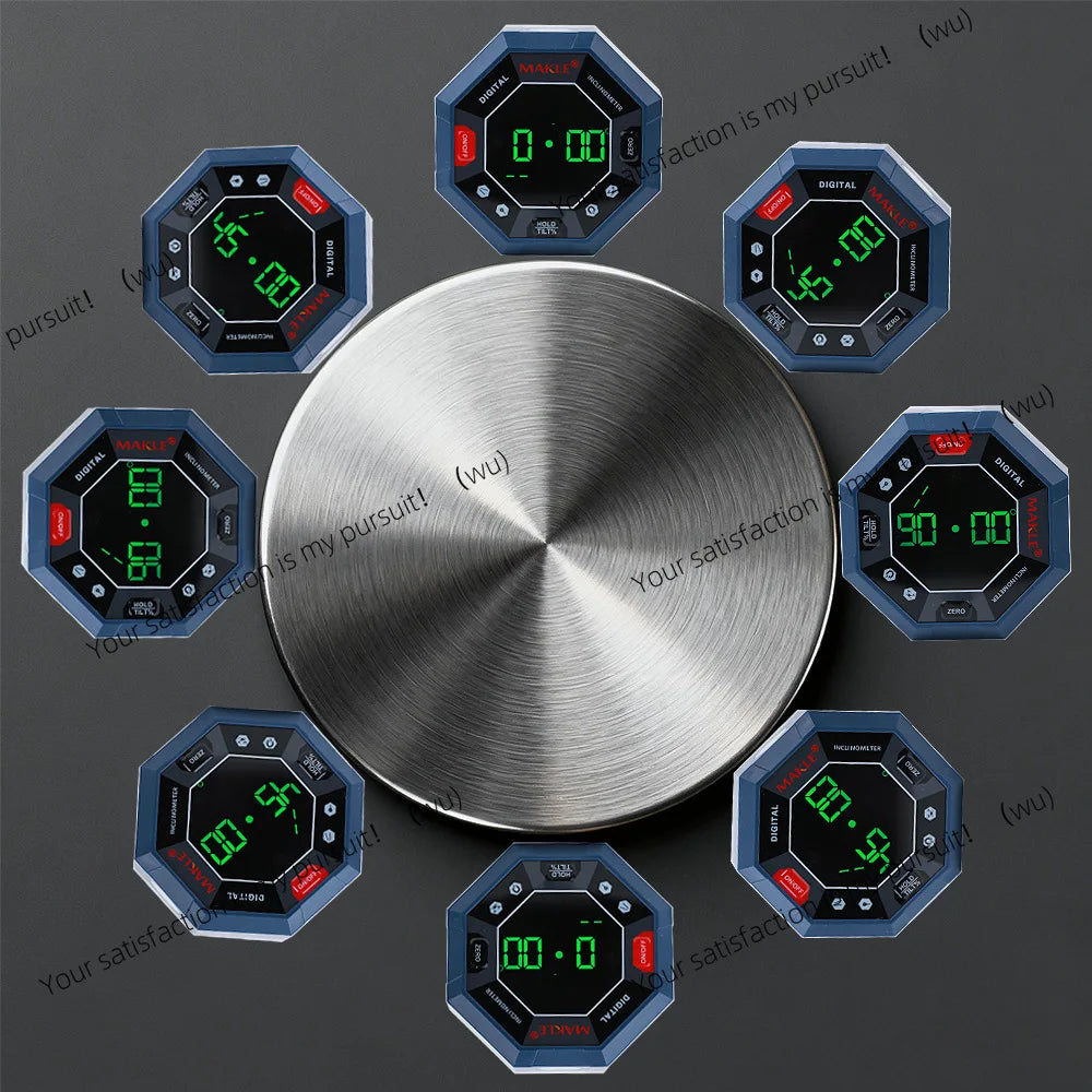 High precision laser inclinometer nine-sided magnetic suction digital display inclinometer multi-function laser angle measuring