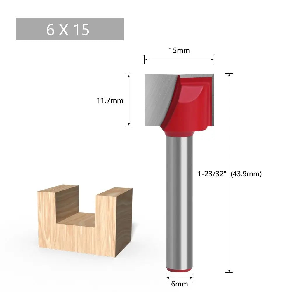 Durable 6mm Shank Milling Cutter Cleaning Bottom Bit Router Bits Wood Carving Woodworking Tools