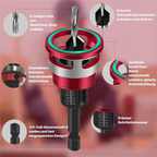 A03F-Wood Countersink Drill Bit Set 6-Piece Including Depth Stop Precision For Woodworking Drills