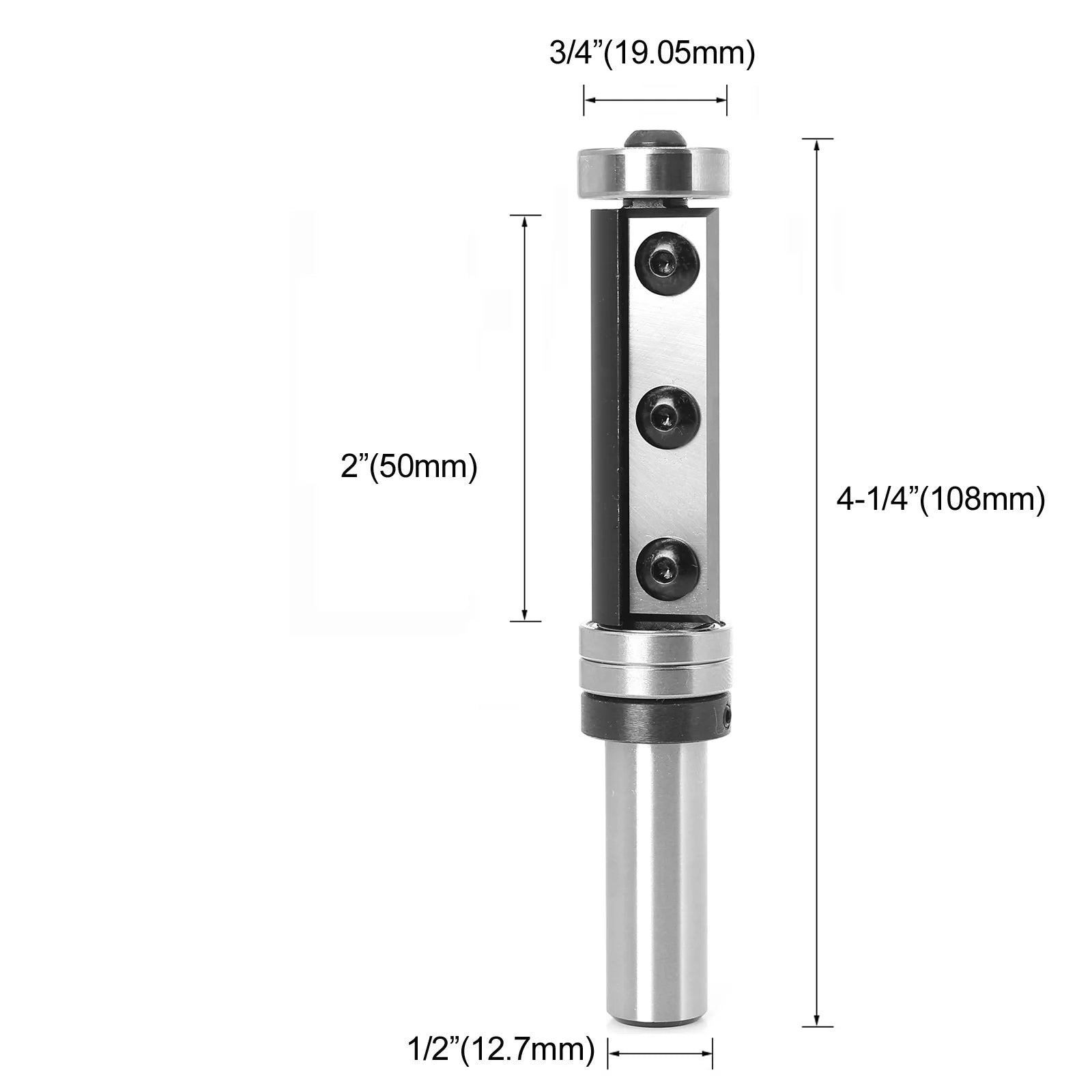1PCS Milling Cutter 8/12/12.7mm Shank Wood Planer Bit Trimming Router Bit Insert for Woodworking Trimming Slotting Tools