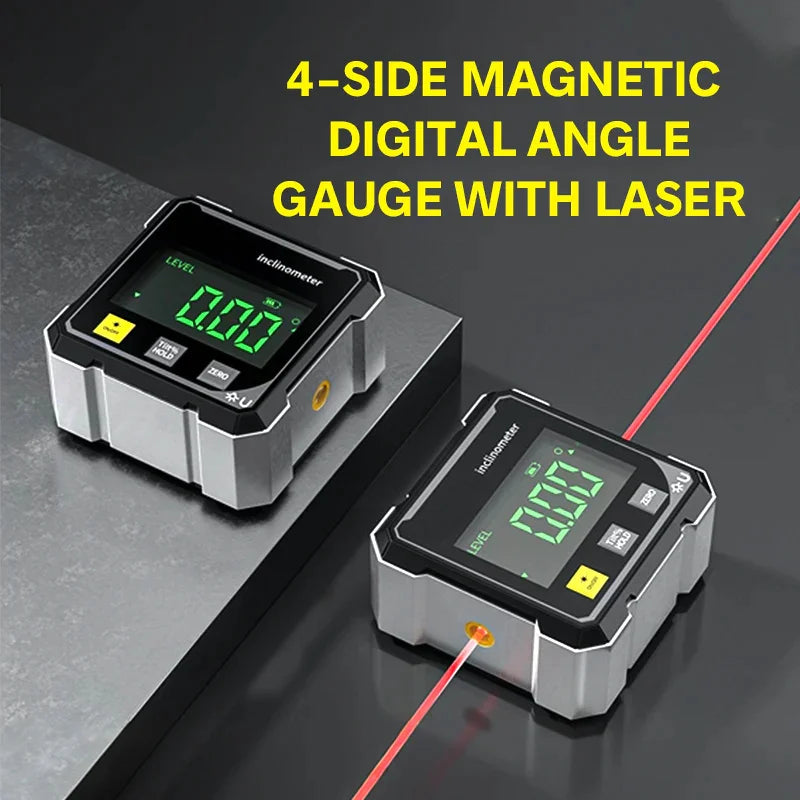 Digital Electronic Level Digital Angle Fnder 4*90 ° Magnetic Inclinometer Protractor Precision Level Box for Woodworking