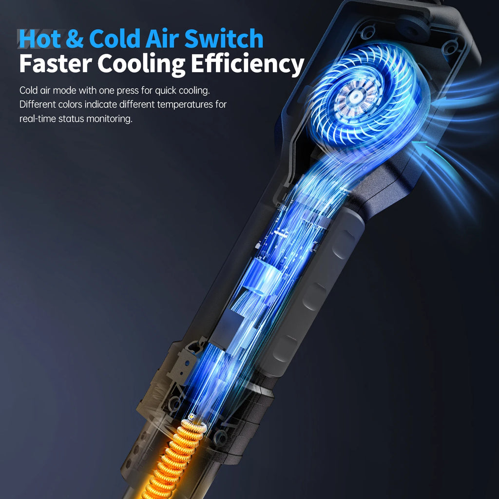 FNIRSI SAG-55 Handheld High-Temperature Hot Air Gun With Bracket Welding Hot Air Gun, Used For Welding Maintenance Tools