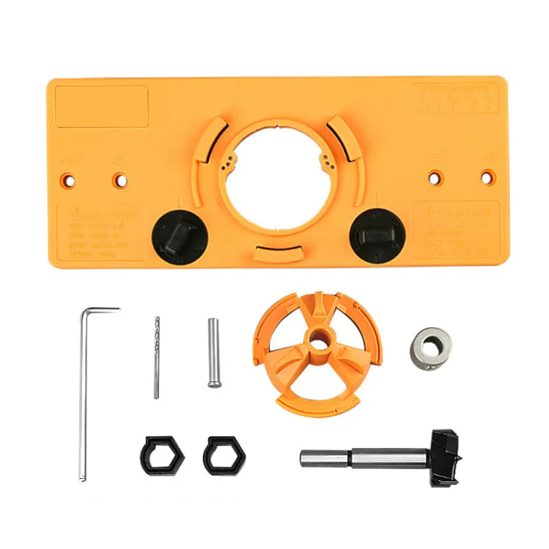 Concealed 35MM Cup Style Hinge Jig Boring Hole Drill Guide + Forstner Bit Wood Cutter Carpenter Woodworking DIY Tools