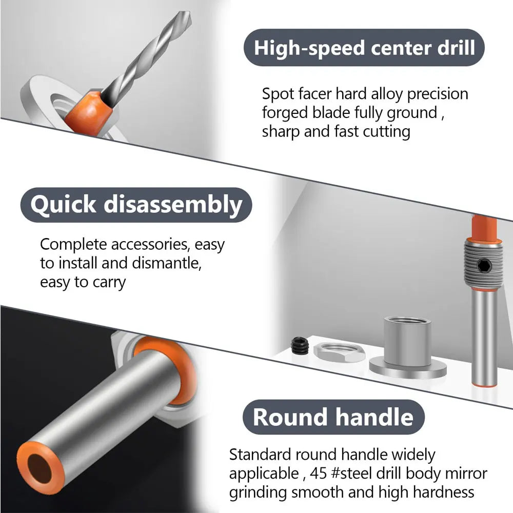 Adjustable Countersink Drill Bits 8mm Shank Drill Bit Set Screw Woodworking Chamfer Tool Quick Change 2.8mm 3mm 3.2mm 3.5mm 4mm