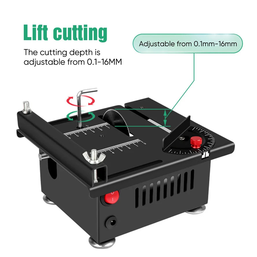 Mini Multifunctional Table Saw Electric Desktop Saws Small Household DIY Cutting Tool Woodworking Bench Lathe Cutter Machine