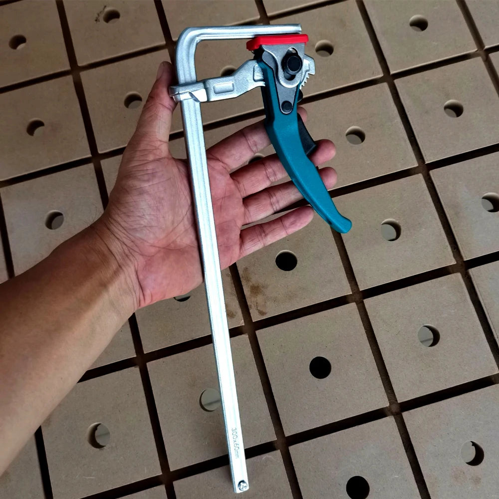 Handle Quick Ratchet Track Clamp Woodworking Tools for Festo Makita Dewalt Metabo Einhell Guide Rail Cyan Ratchet Track Clamp