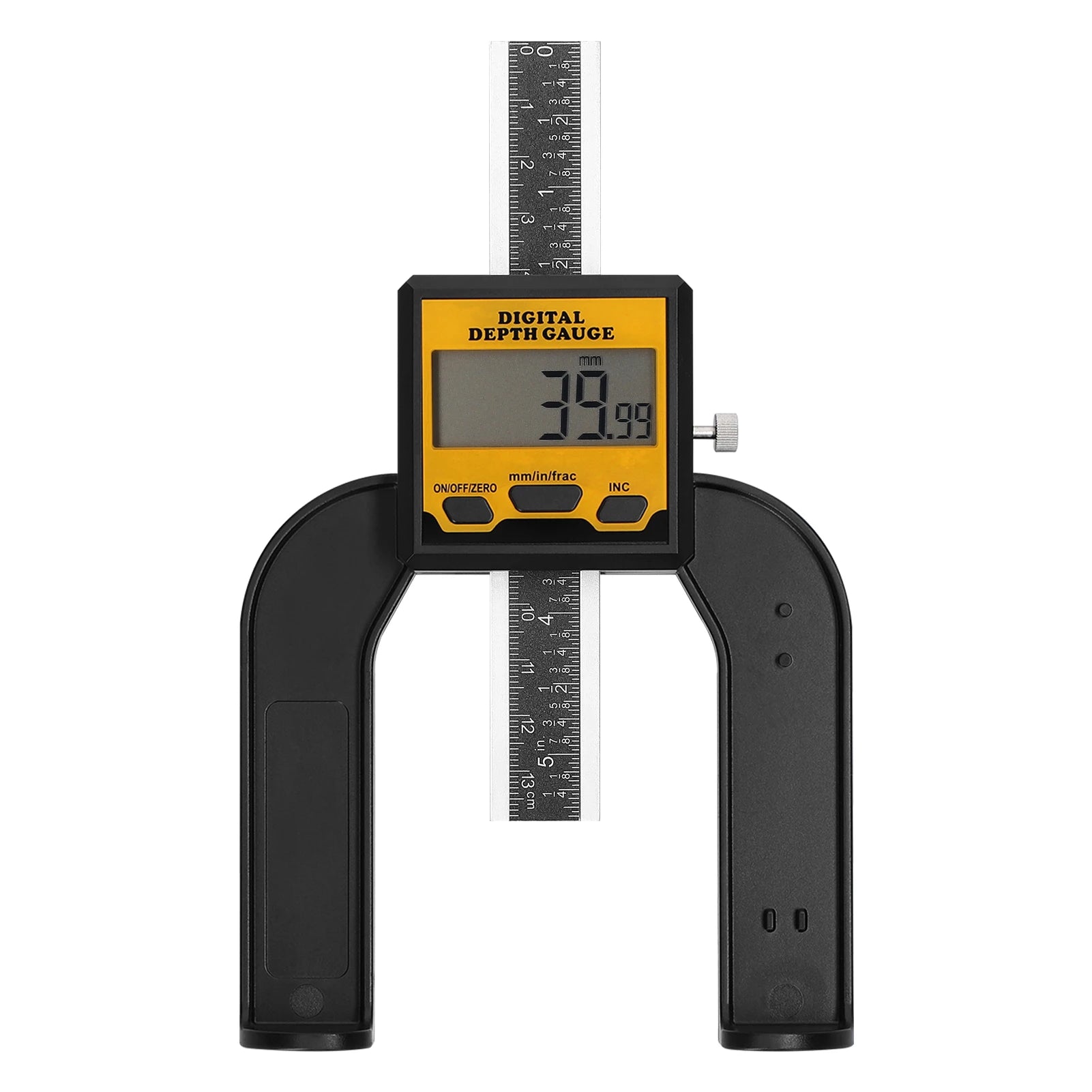 0-80mm Woodworking Depth Ruler Digital Tablesaw Height Ruler LCD Display Vernier Caliper 3 Unit Modes Auto Power Off Magnetic