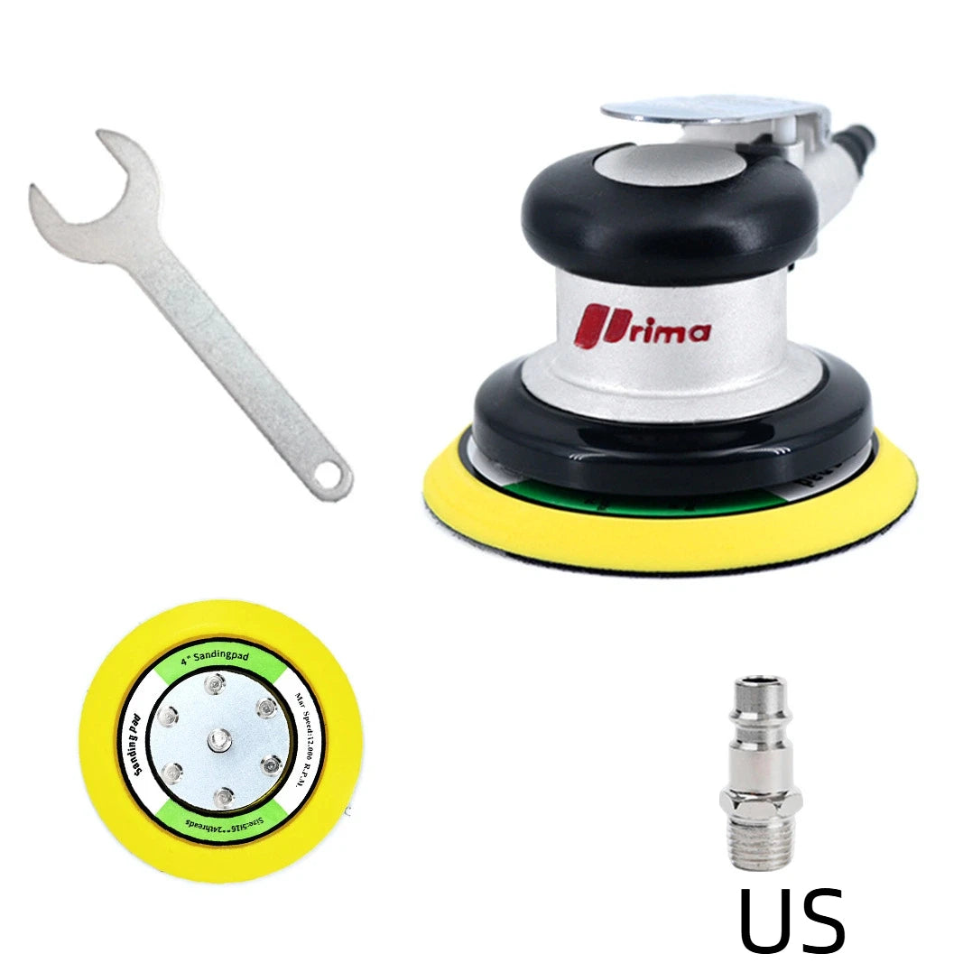 Pneumatic Orbital Sander Grinder 5inch 125mm Polishing/Grinding Grinder Tools for Furniture Metal Wood Grinding Car Body Waxing