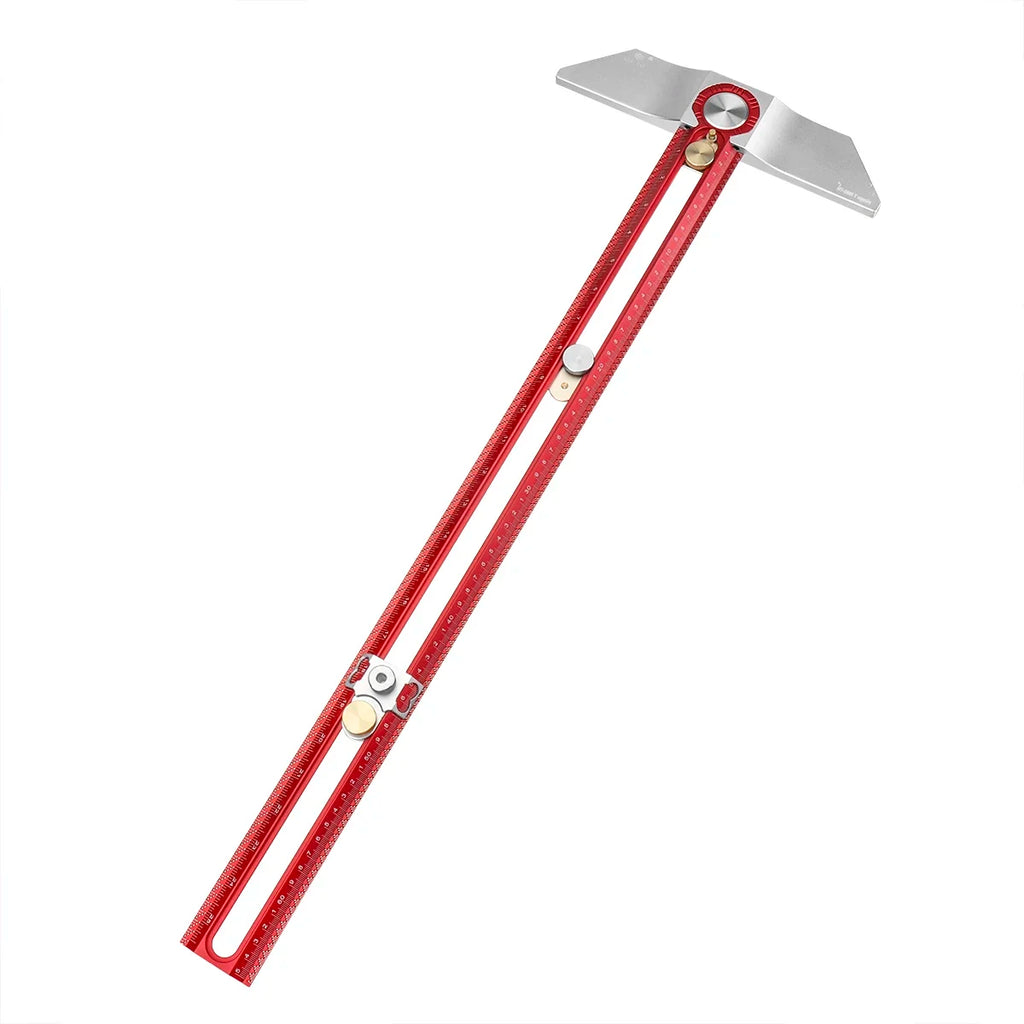 Équerre en T HONGDUI MT-2465 PRO, outil de traçage et de marquage pour alliage d'aluminium, gabarit de positionnement des trous