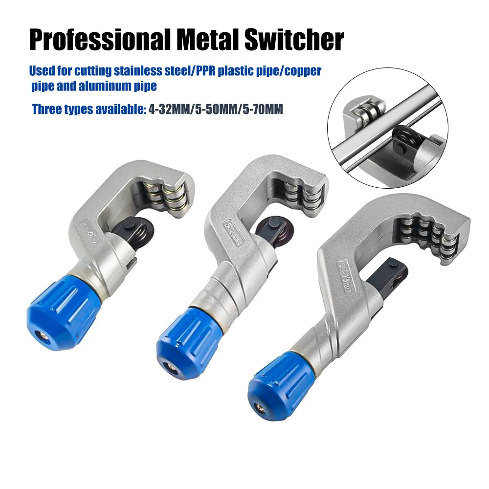 Bearing Roller Type Tube Cutter 4-32/5-50/6-70mm Professional Cutter for Stainless Steel Copper Tube Iron Plumbing Cutting Tool