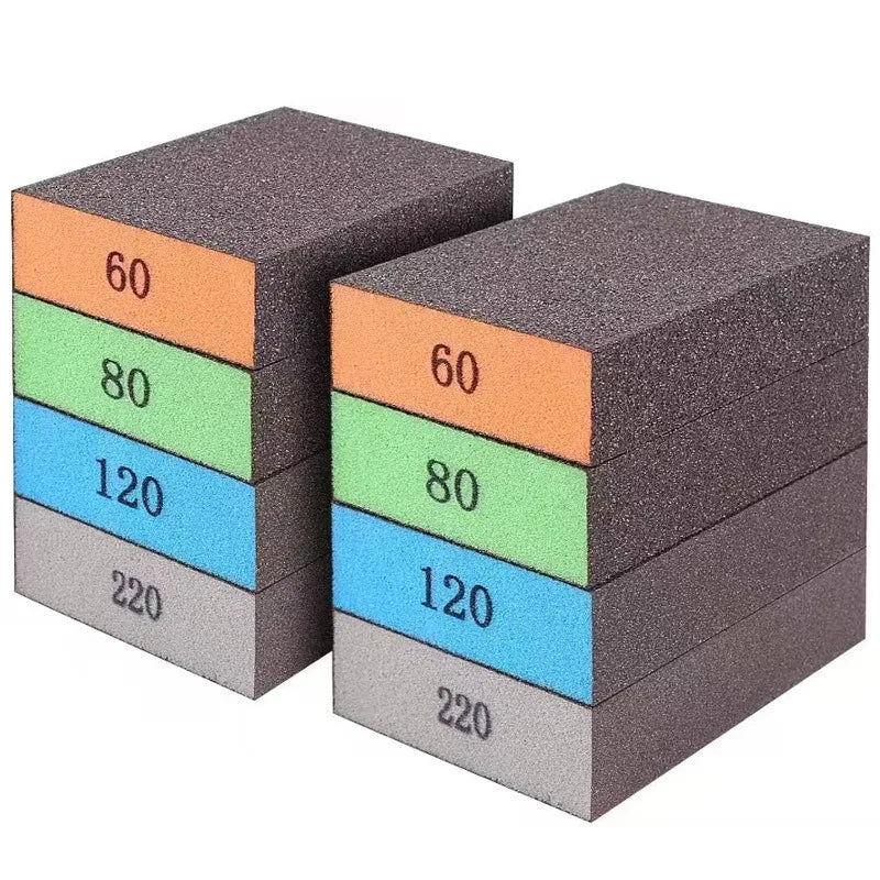1pcs (60 80 100 120 220 180 )Coarse Medium Fine Grit Sanding Block Sander Sponges for Wood Drywall Metal Sandpaper Sponge
