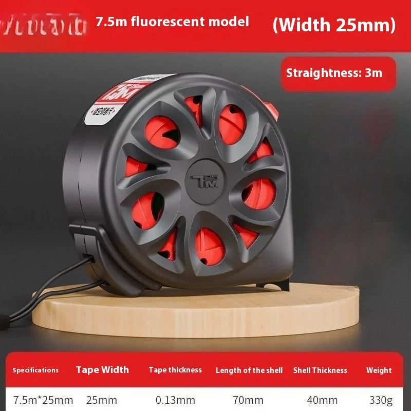 DELIXI Fluorescent Tape Measure Thickened 3m 5m Home High-precision wear-resistant Measuring Ruler Stainless Steel Ruler