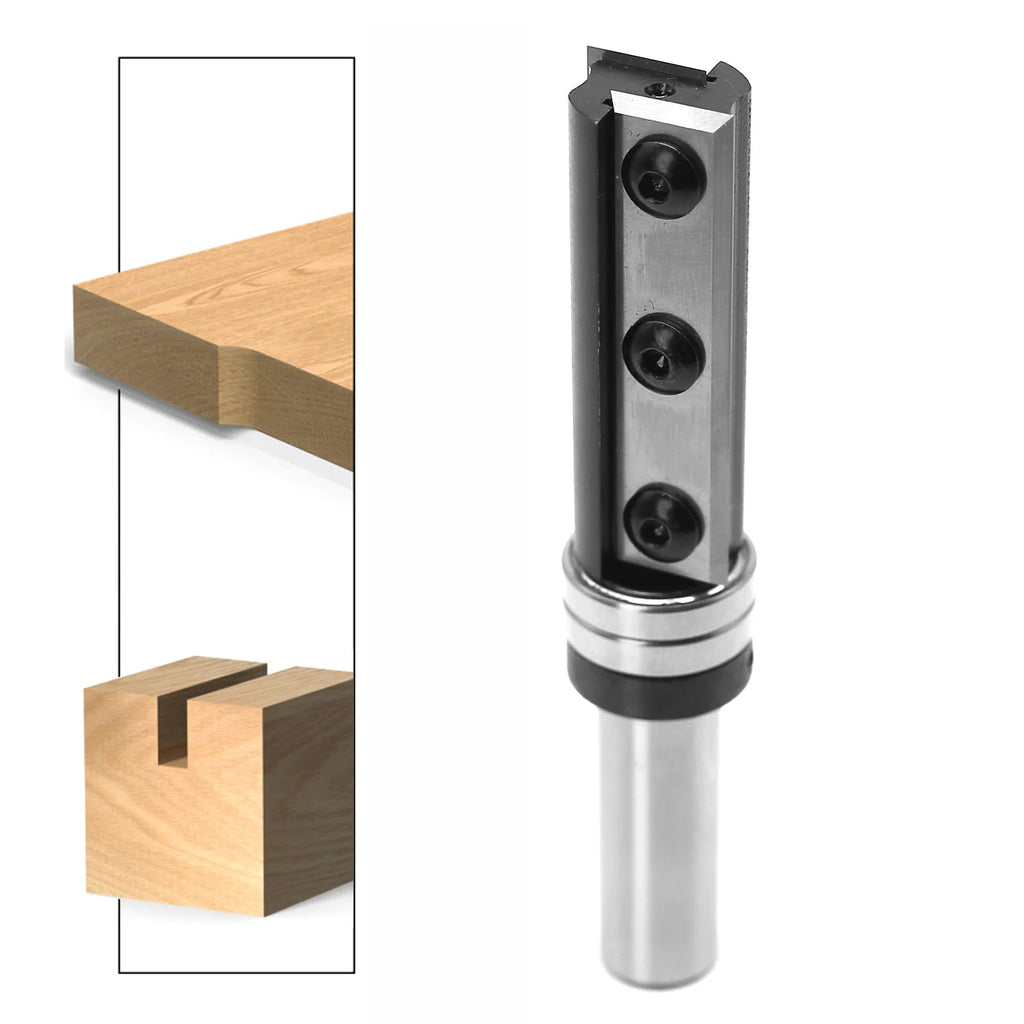 1PCS Milling Cutter 8/12/12.7mm Shank Wood Planer Bit Trimming Router Bit Insert for Woodworking Trimming Slotting Tools