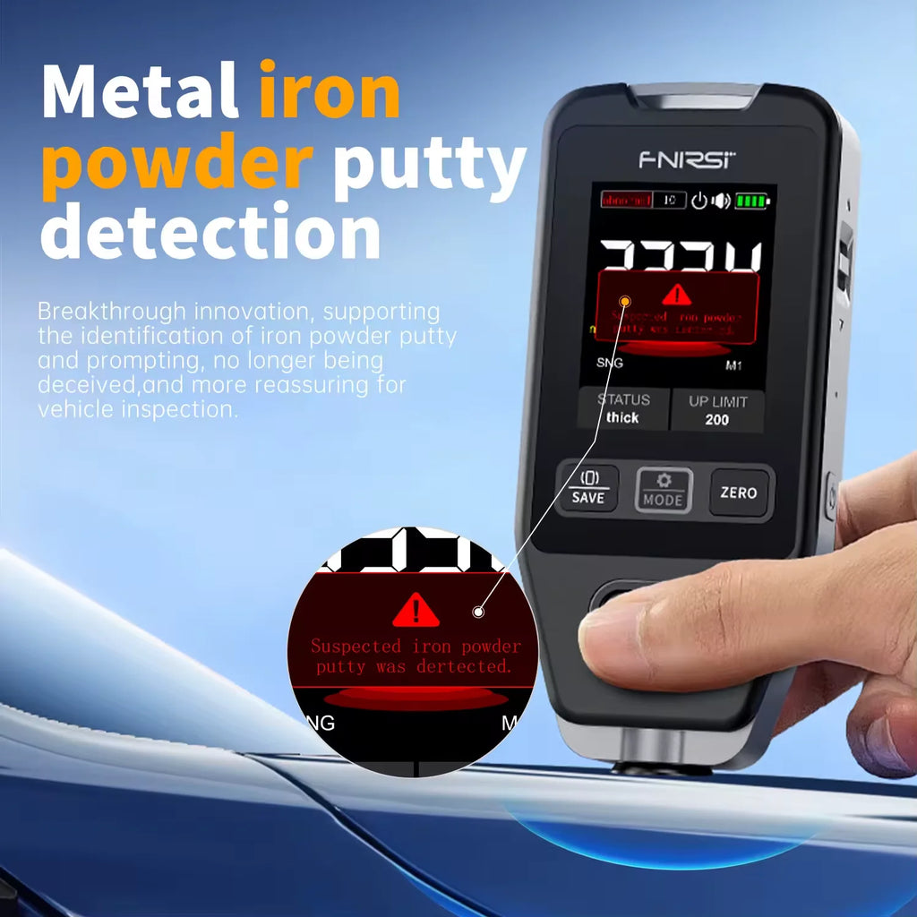 FNIRSI CTG-20 Car Paint Thickness Gauge Electroplate Metal & Putty Powder Coating Thickness Gauge for Car 0-1400um Fe nFe Fe+Zn