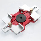 Gabarit de poinçonnage pour poignée de tiroir en alliage d'aluminium, plaque de positionnement à fentes 2 en 1 pour le travail du bois, outils auxiliaires de coupe pratiques pour le bois 