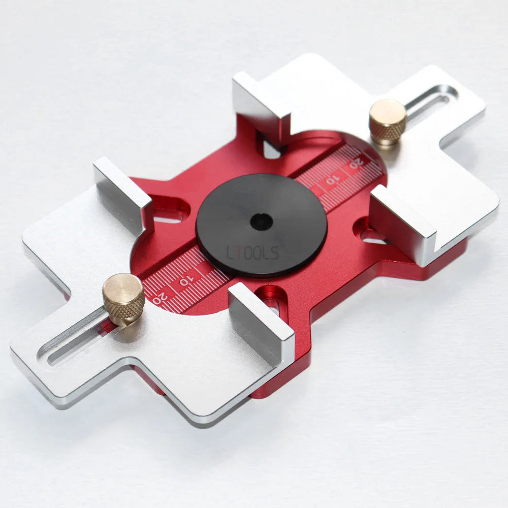 Woodworking 2-in-1 Slotted Positioning Plate Aluminum Alloy Drawer Handle Punching Template Wood Convenient Cut Auxiliary Tools