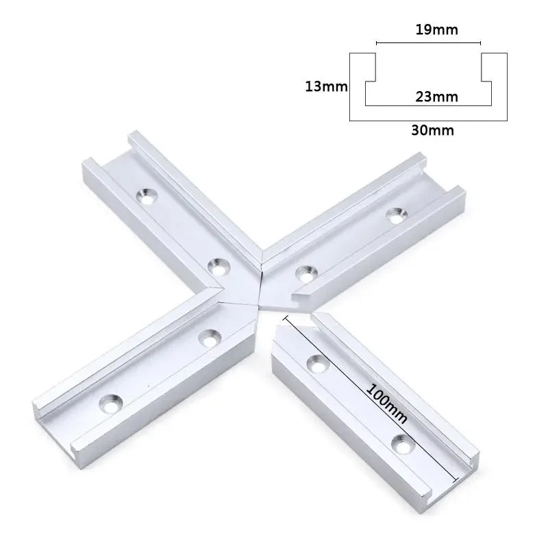 T-Track Cross Connector T-Slot Connection Universal Woodworking 30 Type Cross Slide Slot Woodwork Table Saw Miter Track Chute