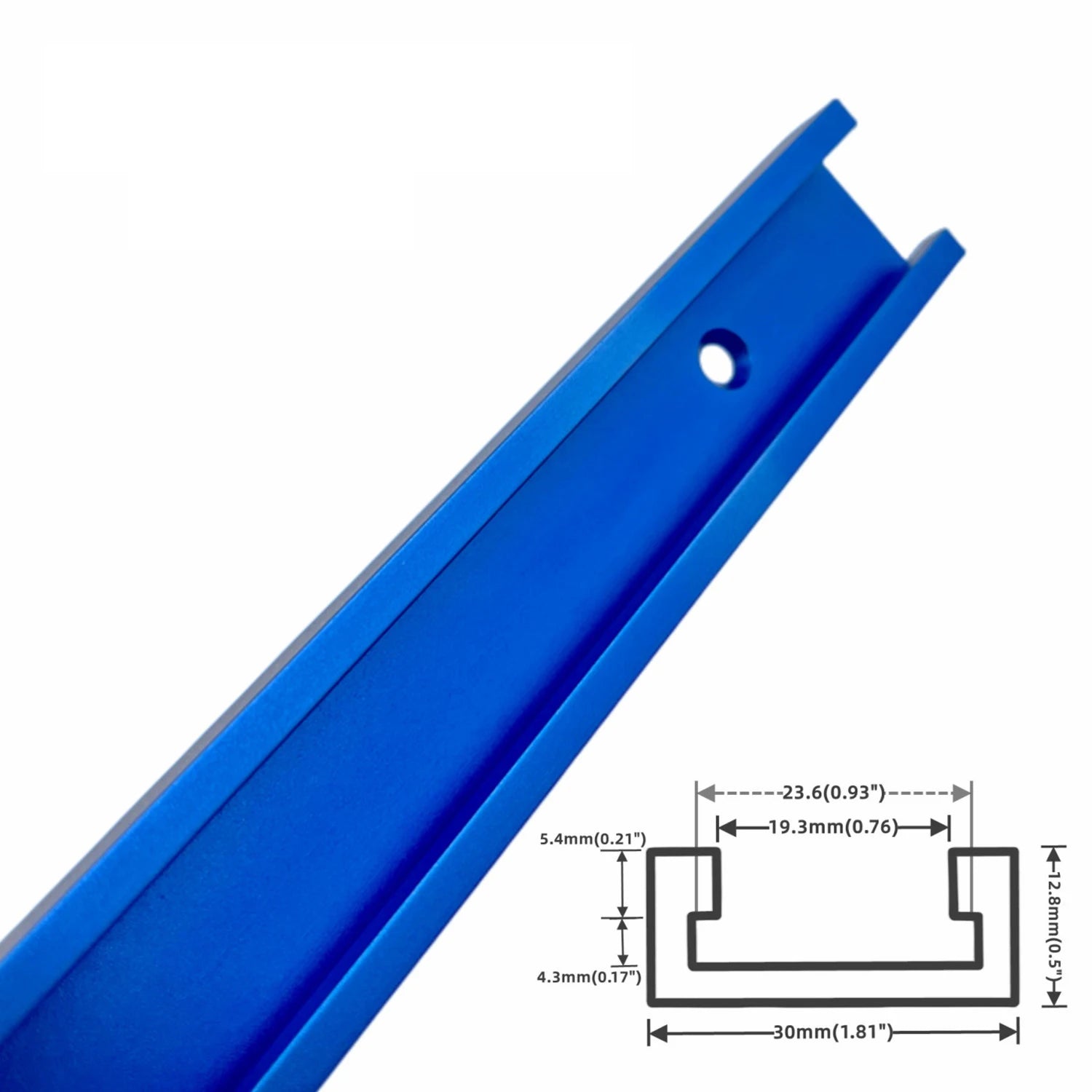 30 Type T Track 80/100cm Aluminum Allay Miter Track Woodworking Chute Guide Rail for Table Saw Workbench Router Table DIY Tools