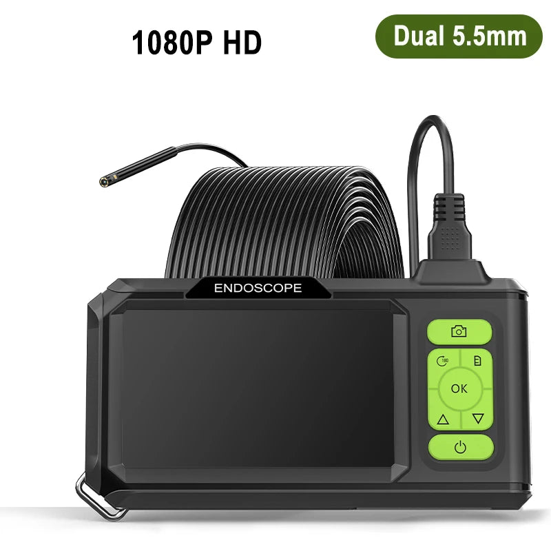 4.3'' IPS Screen Industrial Endoscope Autofocus Camera HD1080P Single Dual Triple Lens Record Video Car Inspection Borescope LED