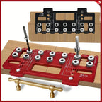 Kit de gabarit de positionnement pour perçage de trous droits avec poignée de poinçonnage et guide de perçage pour étagères, outils à main pour le travail du bois, localisateur de perçage