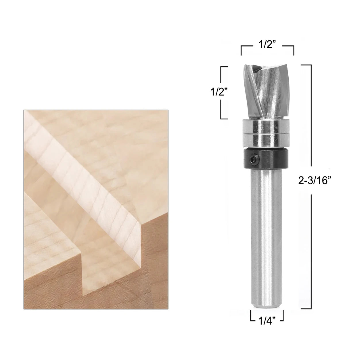 Bearing Router Bit Spiral End Mill Woodworking Tool Carbide Tipped Flush Trim Plunge emplate Upper Bearing Ultra-Perfomance