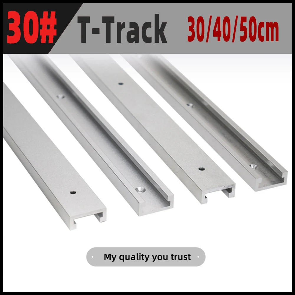30 Type T-Track  Limiter Aluminum Alloy Chute Woodworking Miter T Track Workbench Stop for DIY Saw Push Router Guide Tools