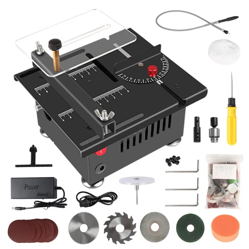 Mini Multifunctional Table Saw Electric Desktop Saws Small Household DIY Cutting Tool Woodworking Bench Lathe Cutter Machine