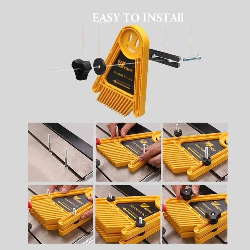 2 Pack True Flex Featherboard - Adjustable Double Feather Loc Board - Woodworking Safety Guiding Table Saw Push Block