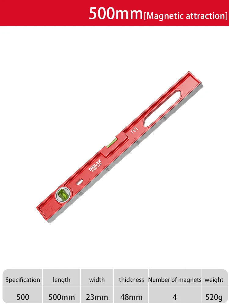 Level Ruler High-precision Household Level Water Meter Tool Fan Small Strong Magnetic Ruler Solid Anti-fall Multi-function