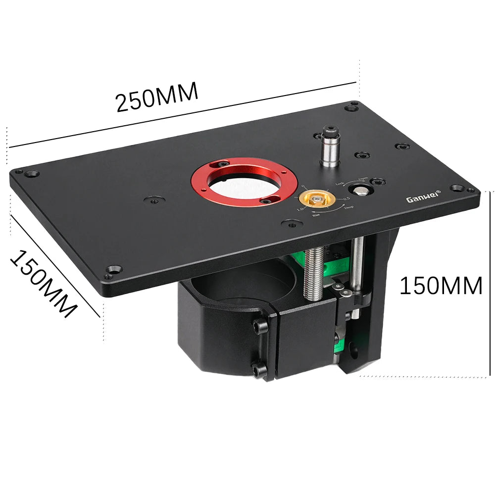 Ganwei Trimmer Inverted Lift Table System  for 65mm Electric Trimming Machine Durable Router Table Plate Insert Woodwroking Tool
