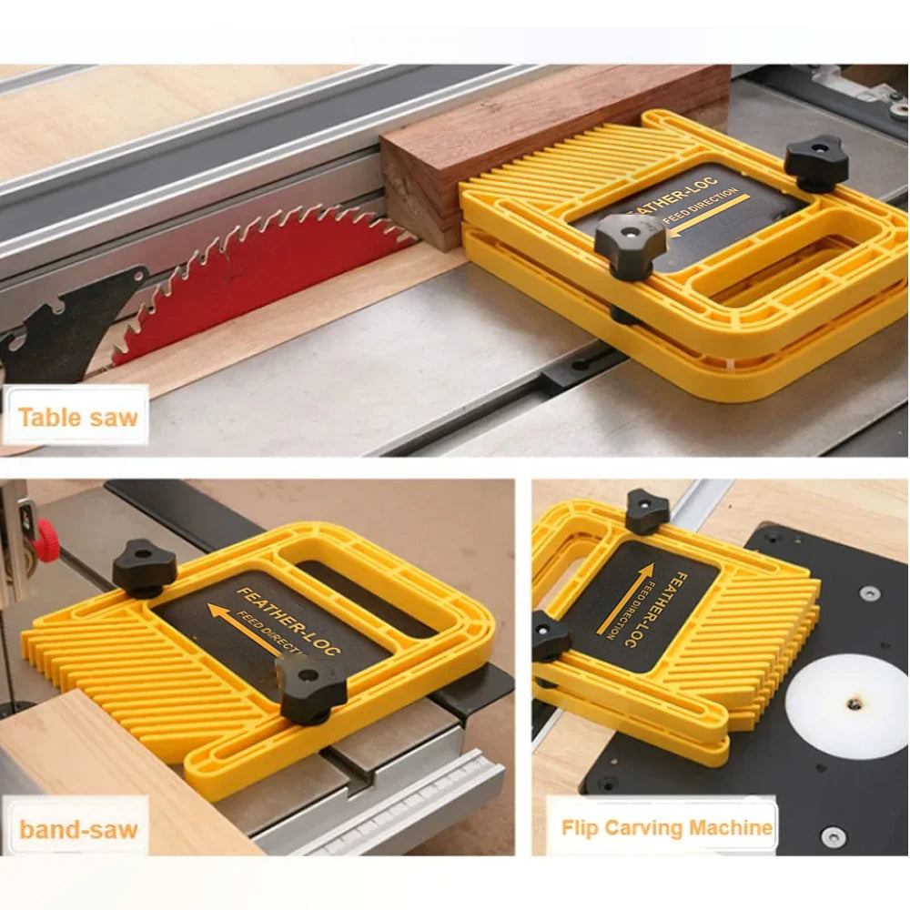 Multi-purpose Feather Loc Board Table Saw Safety Tools for Engraving Machine Double Featherboards Miter Gauge Slot Guide DIY