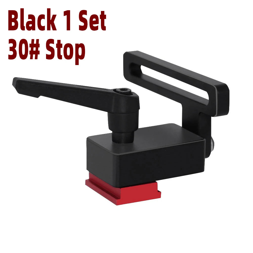 30 Type T-Track  Limiter Aluminum Alloy Chute Woodworking Miter T Track Workbench Stop for DIY Saw Push Router Guide Tools