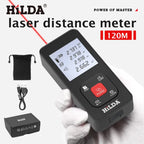 HILDA Laser Rangefinder Distance Meter Rangefinder Laser Tape Range Finder Building лазерный дальномер 120M /100M/50M