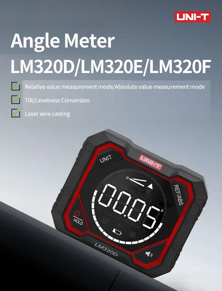 Inclinomètre numérique UNI-T LM320A LM320B, rapporteur, inclinomètre magnétique, goniomètre, outil de mesure électronique