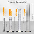 Règle graduée de haute précision 180-400 mm, règle en T avec trous, outil de traçage en acier inoxydable pour le travail du bois, outil de mesure pour menuisier 