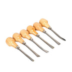 6-teiliges Set 130 mm Holzschnitzmeißel, Handmesser, Holzschnitzwerkzeuge, professionelles Holzbearbeitungs-Graviermeißel-Set, Hohlbeitel, Schneidwerkzeuge