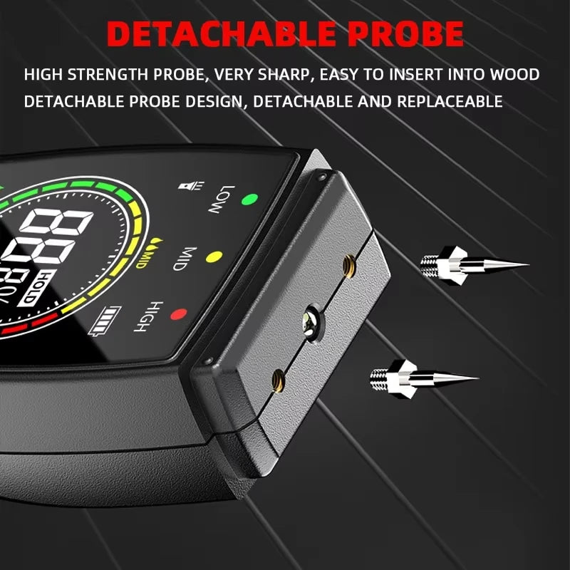 MT19 LED Color Screen Wood Moisture Meter Wall Moisture Content Tester Paperboard Humidity Detector Cement Brick Moisture Tester