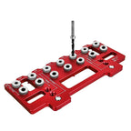 Kit de gabarit de positionnement pour perçage de trous droits avec poignée de poinçonnage et guide de perçage pour étagères, outils à main pour le travail du bois, localisateur de perçage