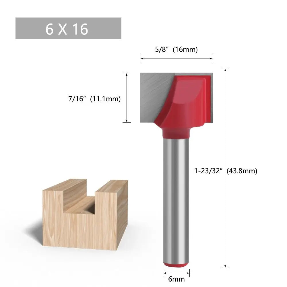 Durable 6mm Shank Milling Cutter Cleaning Bottom Bit Router Bits Wood Carving Woodworking Tools