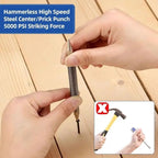 1Pcs Spring Center Punch Woodworking Metal Drill Hammerless Dual Head Nail Setter Spring Loaded Door Hinge Pin Remover Tools