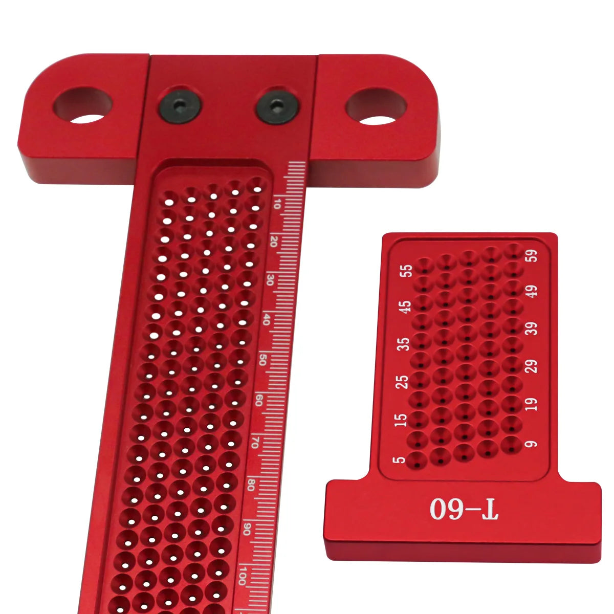 Woodworking Cross Calibration Ruler, Precision T-Ruler Scribing Line Drawing Marking Gauge, Aluminum Height Gauge Measuring Tool