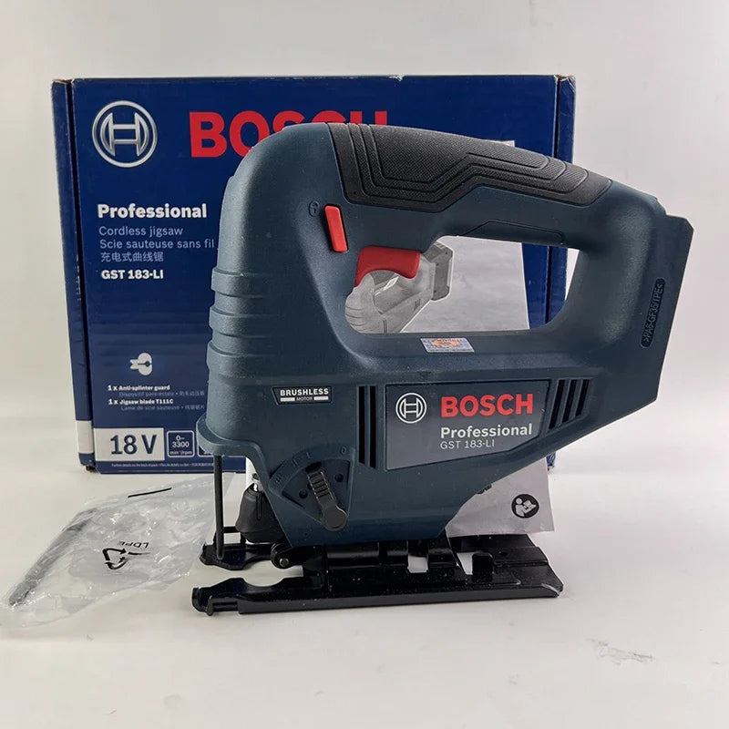 BOSCH Brushless Jig Saw GST183-LI Electric Reciprocating Saw Cordless Woodworking Metal Cutting Wire Saw Power Tools